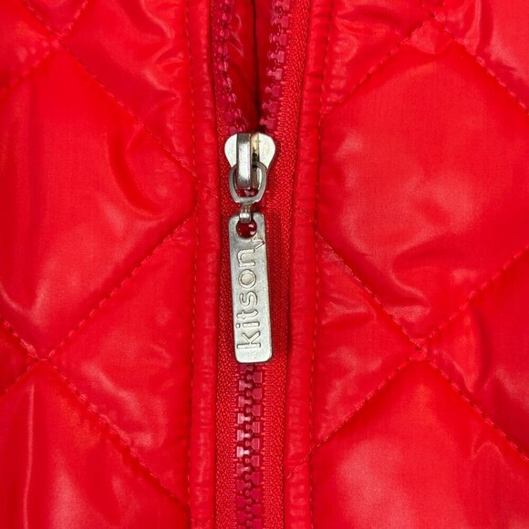 Kitson Red Puffer Jacket Quilted Large - Picture 5 of 11